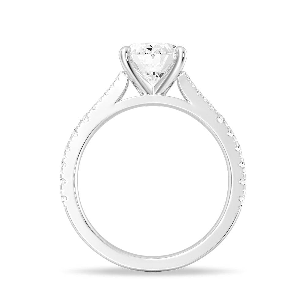 Oval Cut Split Shank Moissanite Engagement Ring for Women - Vintage Style Wedding Band, Durable 1.5 Carat Solitaire Promise Ring for Proposal, Anniversary & Valentine's Day Gift