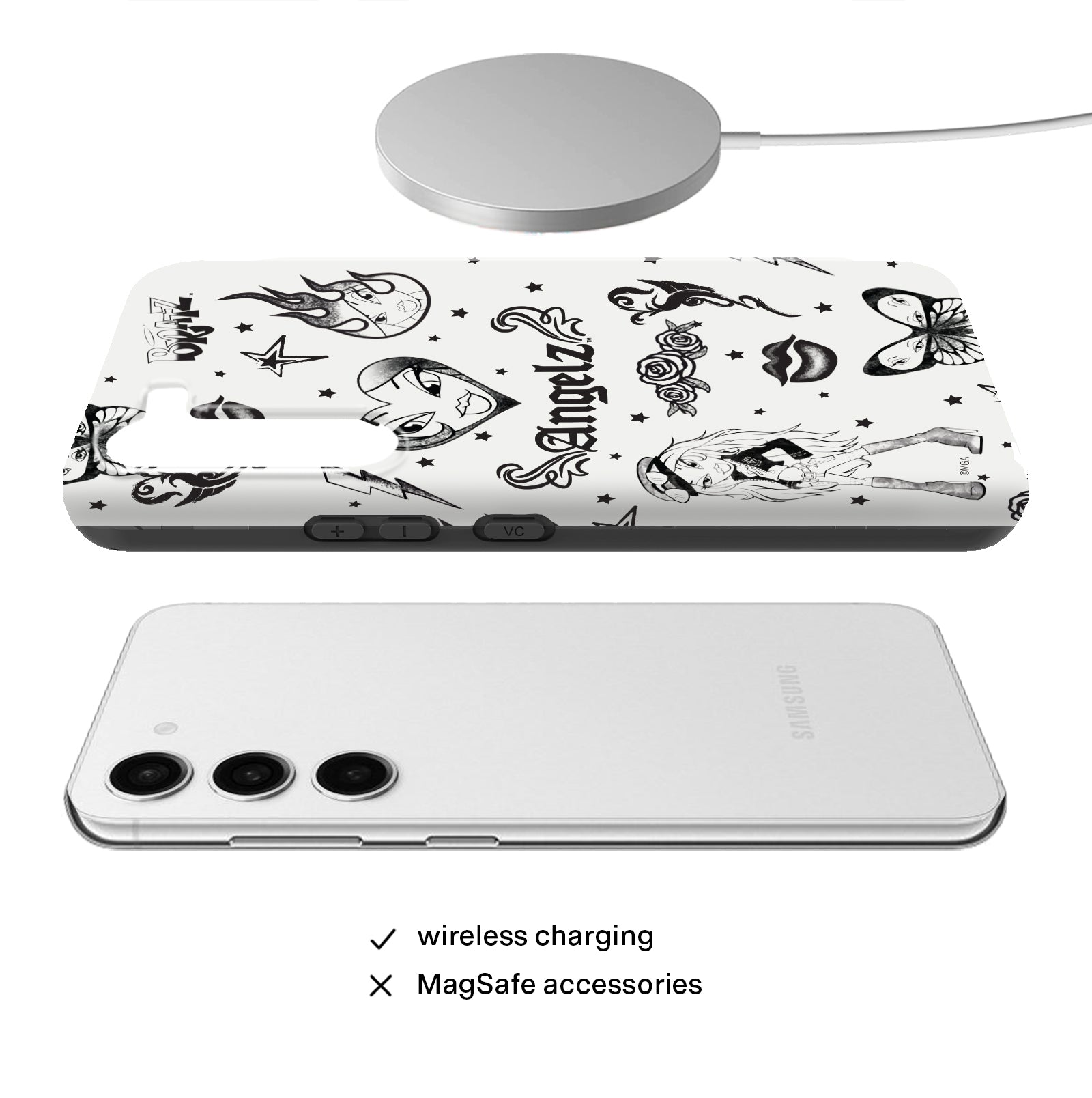 Bratz Inked Fashion Samsung Phone Case - Trendy Protective Cover for Samsung Galaxy - Perfect for Teens, Girls, and Bratz Fans - School, Work, and Everyday Use