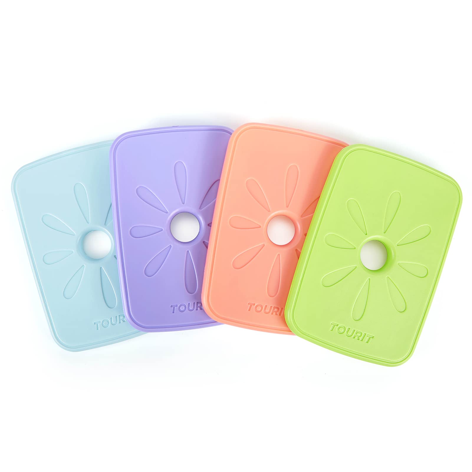 TOURIT Reusable Ice Packs for Lunch Boxes, Coolers & Bags - Slim, Long-Lasting Cooling Packs for Work, School, Picnics, Camping & Outdoor Activities - Perfect for Keeping Food Fresh & Drinks Cold