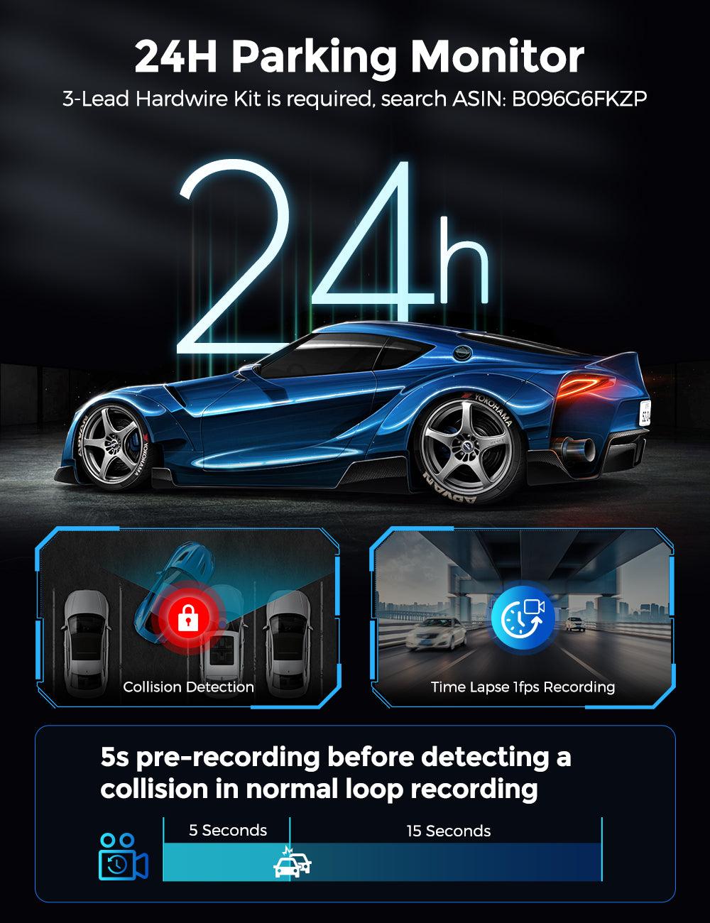 AZDOME M550 Pro 2CH 4K Dash Cam with 3.19