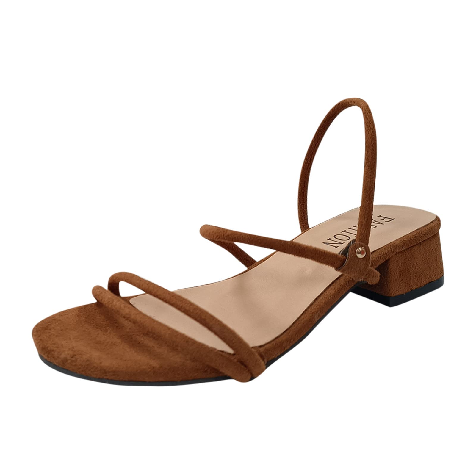 Women's Fashion Sandals - Comfortable Solid Color Casual Heels for Ladies | Perfect for Summer Outfits, Beach Vacations & Daily Wear