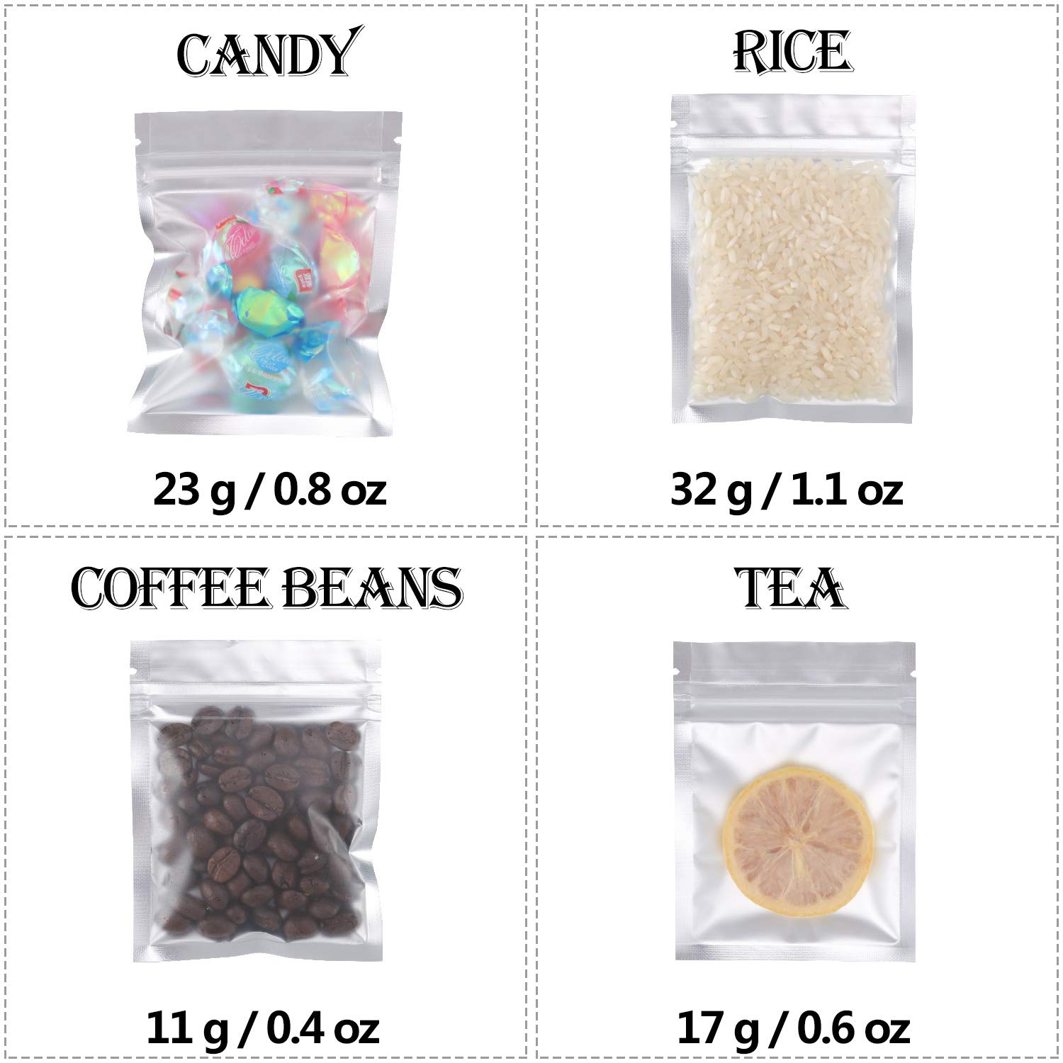 100-Piece Holographic Food Storage Bags - 3x4 Inch Reusable Zip Lock Pouches for Snacks, Candy, Nuts & Small Items (Purple) - Perfect for Home, Office & Travel Organization