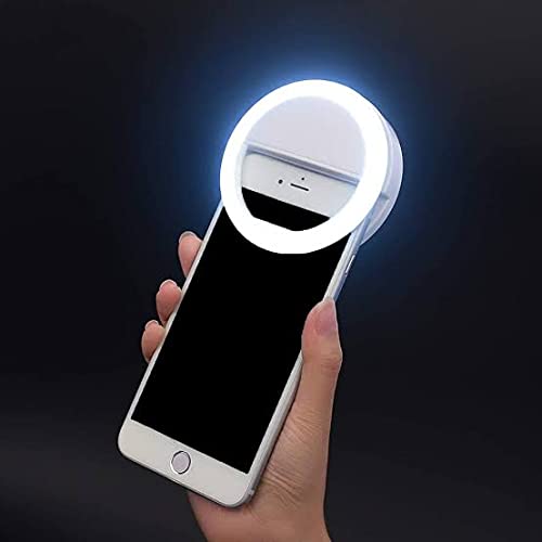 Suckey 36 LED Portable Ring Light for Smartphones, Tablets & Laptops - 3 Brightness Levels for Selfies, Photography & Video Calls - Perfect for YouTube, TikTok, Zoom & Live Streaming (Black)