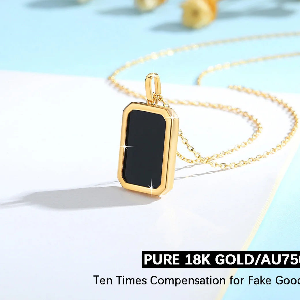 Elegant Gold Onyx Necklace for Women - Handcrafted Jewelry Gift for Birthday, Anniversary & Special Occasions