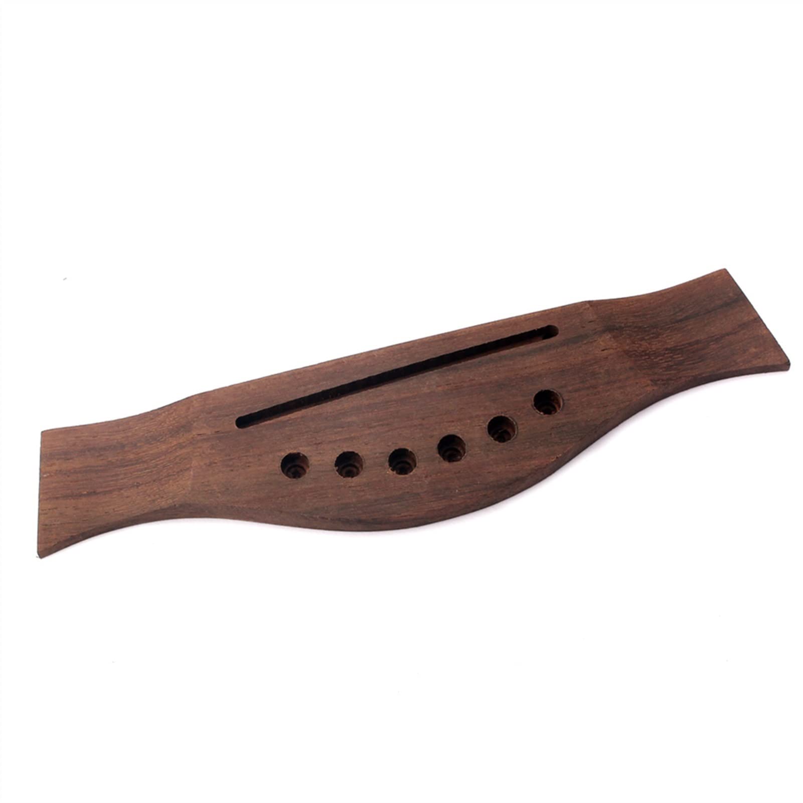 Premium 6-String Rosewood Saddle Thru Guitar Bridge - Fishtail Design for Acoustic & Folk Guitars - Replacement Bridge Parts - Perfect for Guitar Repair, Upgrades & DIY Projects