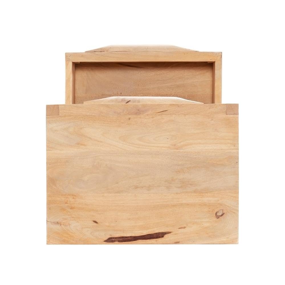 Pemberly Row 2-Drawer Transitional Wood and Metal Side Table in Natural Gold Finish - Perfect for Living Room, Bedroom, or Office Accent Furniture