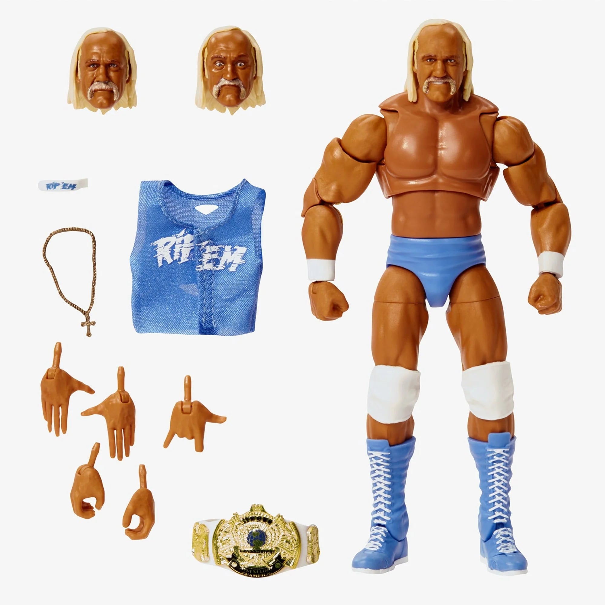 WWE Ultimate Edition Hulk Hogan & Zeus No Holds Barred Collectible Action Figures - Perfect for Wrestling Fans, Display Shelves & Gift Giving
