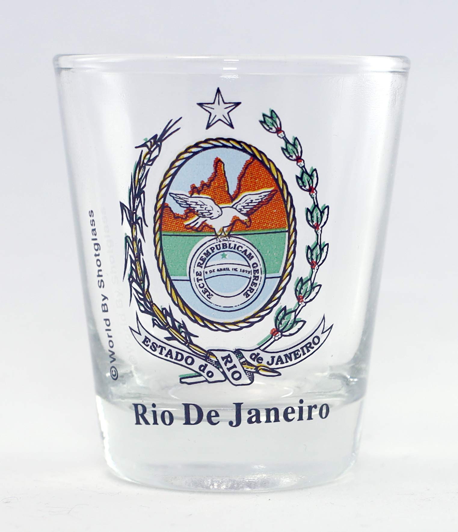 Rio de Janeiro Brazil Coat Of Arms Shot Glass - Official Souvenir Collectible - Perfect for Parties, Gifts & Brazilian Themed Events