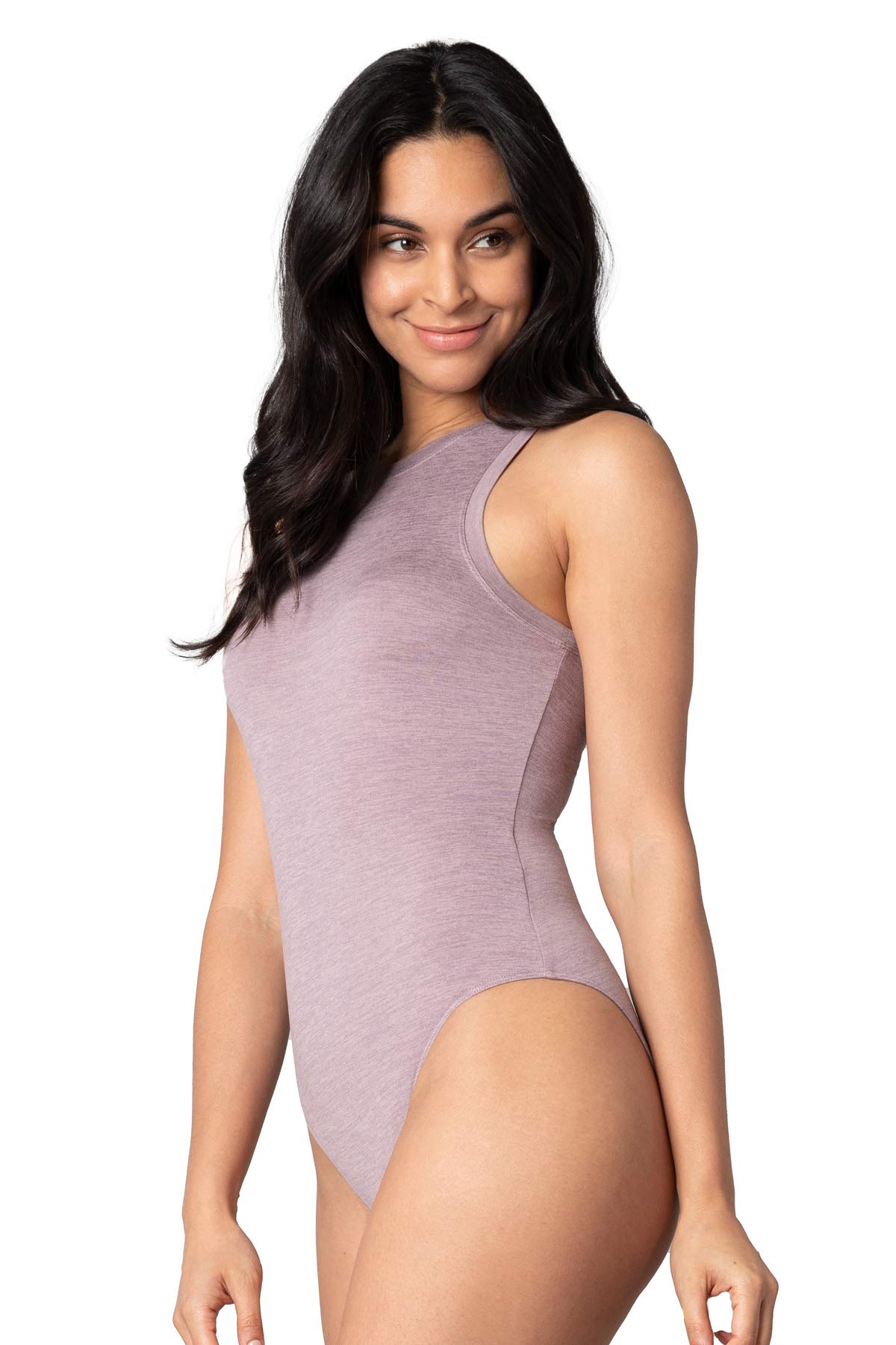 Pure & Simple Women’s Sleeveless Knit Bodysuit - Soft Stretchy Comfortable Tank Top for Layering, Yoga & Everyday Wear