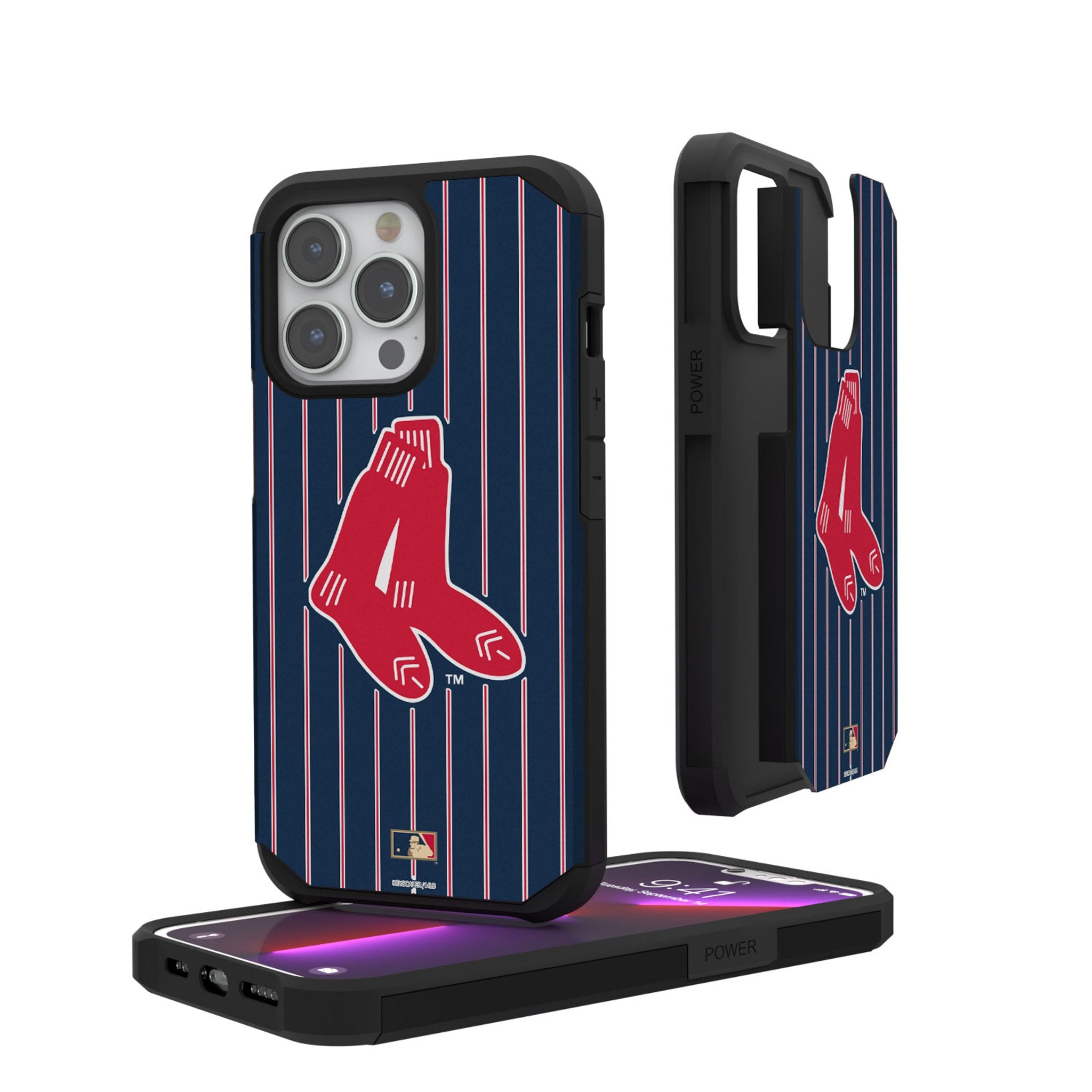 Boston Red Sox 1924-1960 Cooperstown Collection Pinstripe Rugged Phone Case - Vintage Baseball Team Design for iPhone & Samsung - Perfect for Fans, Game Days & Sports Decor
