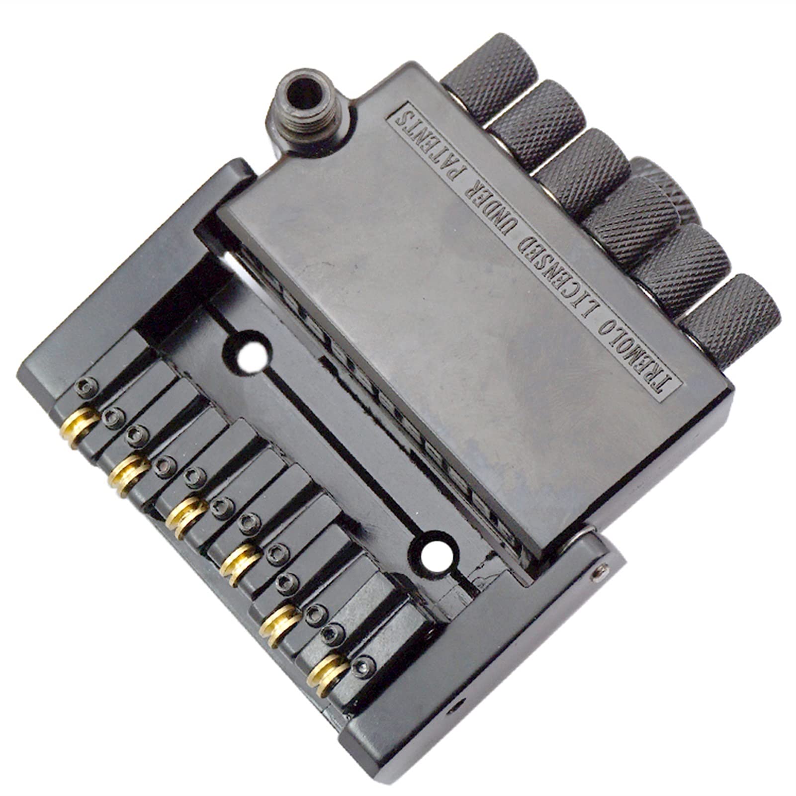 6-String Electric Guitar Bridge Saddle Set with Tailpiece, Keys & Screws - Fixed Headless Guitar Bridge Replacement for Enhanced Tone & Playability | Perfect for DIY Guitar Repairs & Upgrades
