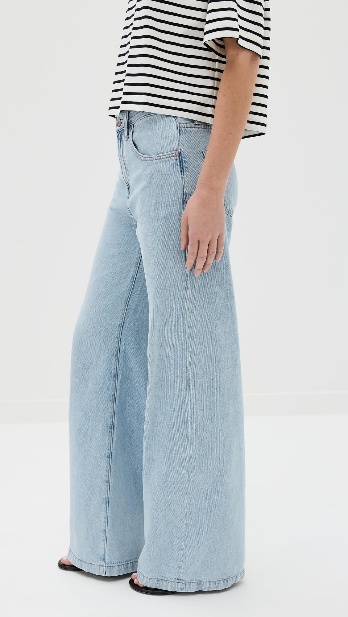 Women's Jadyn Low Rise Palazzo Jeans - Stretch Denim Pants for Casual Wear & Everyday Comfort | Perfect for Work, Outings & Relaxing