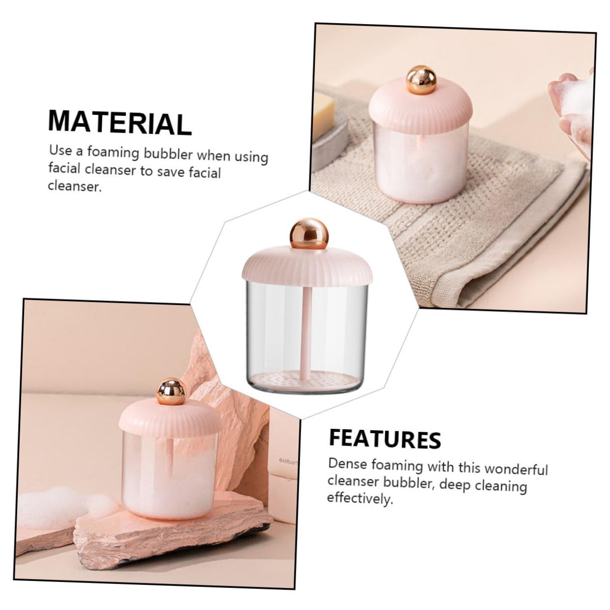 Balacoo 2 Pack Foam Maker for Face Wash - Portable Foam Pump Bottle for Facial Cleansing & Shampoo | Creates Rich Bubbles for Gentle Skin Care | Perfect for Travel, Spa, and Daily Skincare Routine