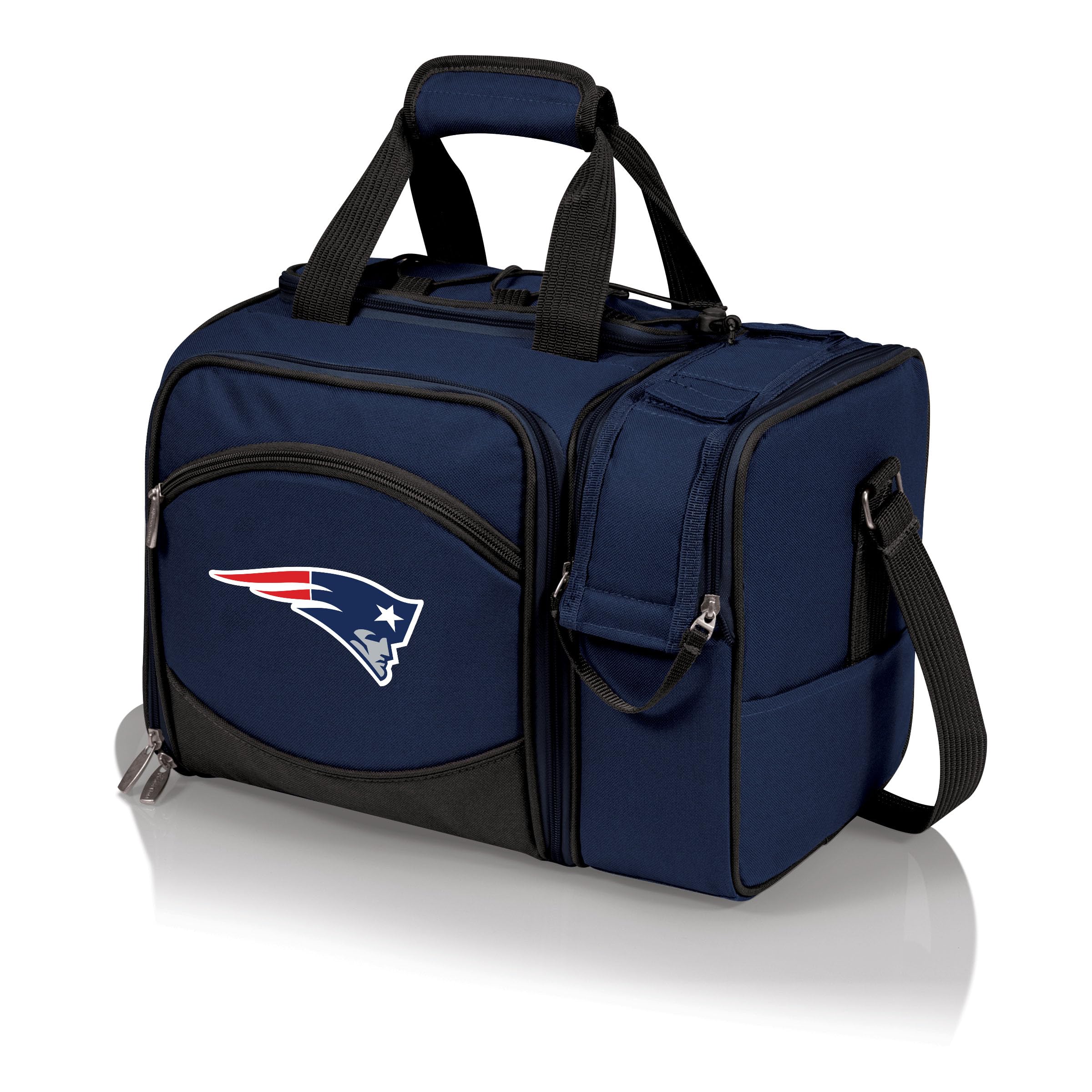 PICNIC TIME NFL Unisex-Adult Malibu Picnic Basket Cooler - Insulated Portable Outdoor Picnic Set for Football Tailgating, Beach Parties & Camping Trips