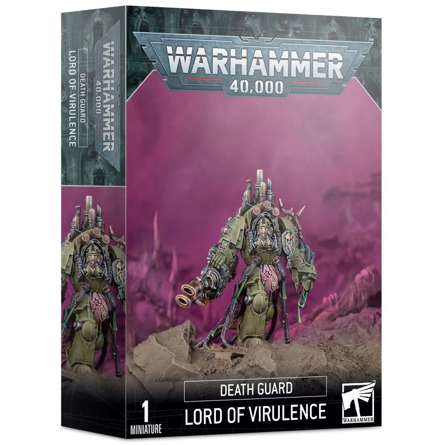 Death Guard Lord of Virulence Warhammer 40K Miniature - Highly Detailed Chaos Space Marine Figure for Tabletop Gaming & Collecting | Perfect for Warhammer 40K Battles & Display