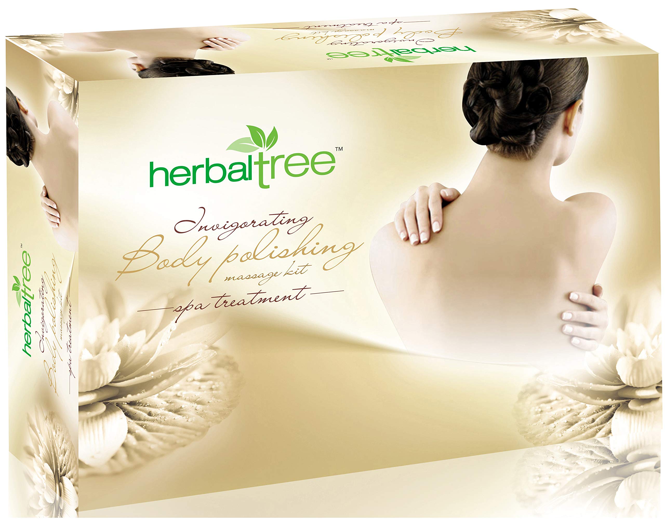 Herbal Tree Body Polishing Massage Kit - Exfoliating & Moisturizing Spa Treatment for Body Toning, Instant Whitening & Tan Removal (950g) | Perfect for At-Home Spa Days, Self-Care Routines & Gift Giving - Women & Men