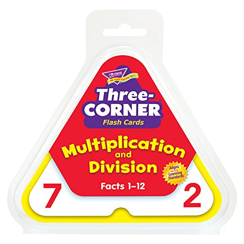 8 Pack TREND ENTERPRISES INC. Three-Corner Flash Cards - 48/PK Math Facts Practice for Kids - Perfect for Homeschooling & Classroom Learning Activities
