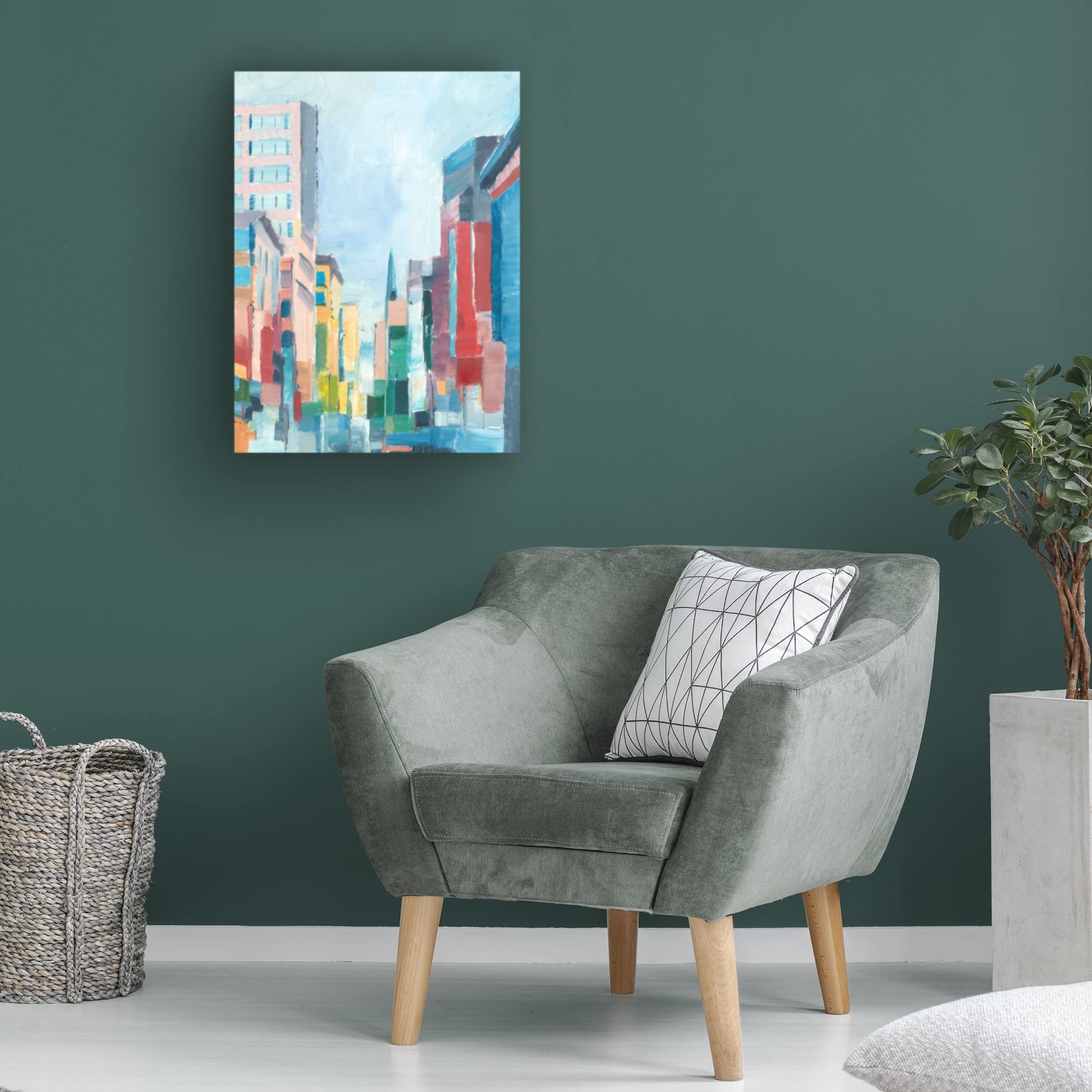 Trademark Fine Art 'Uptown Contemporary I' Canvas Wall Art by Ethan Harper - Modern Abstract Painting for Living Room, Bedroom & Office Decor