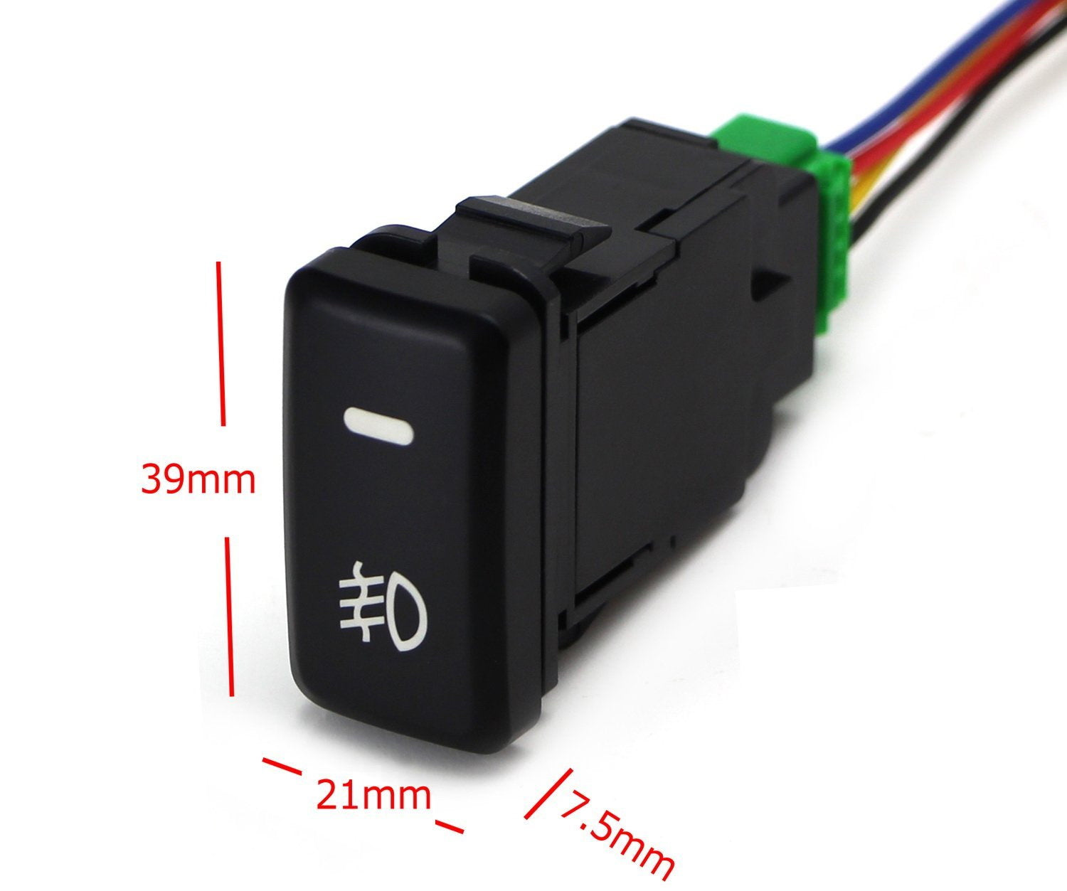 12V 4-Pole Push Button Switch with LED Indicator - Waterproof, Heavy Duty, for Car, Boat, RV, and Industrial Equipment