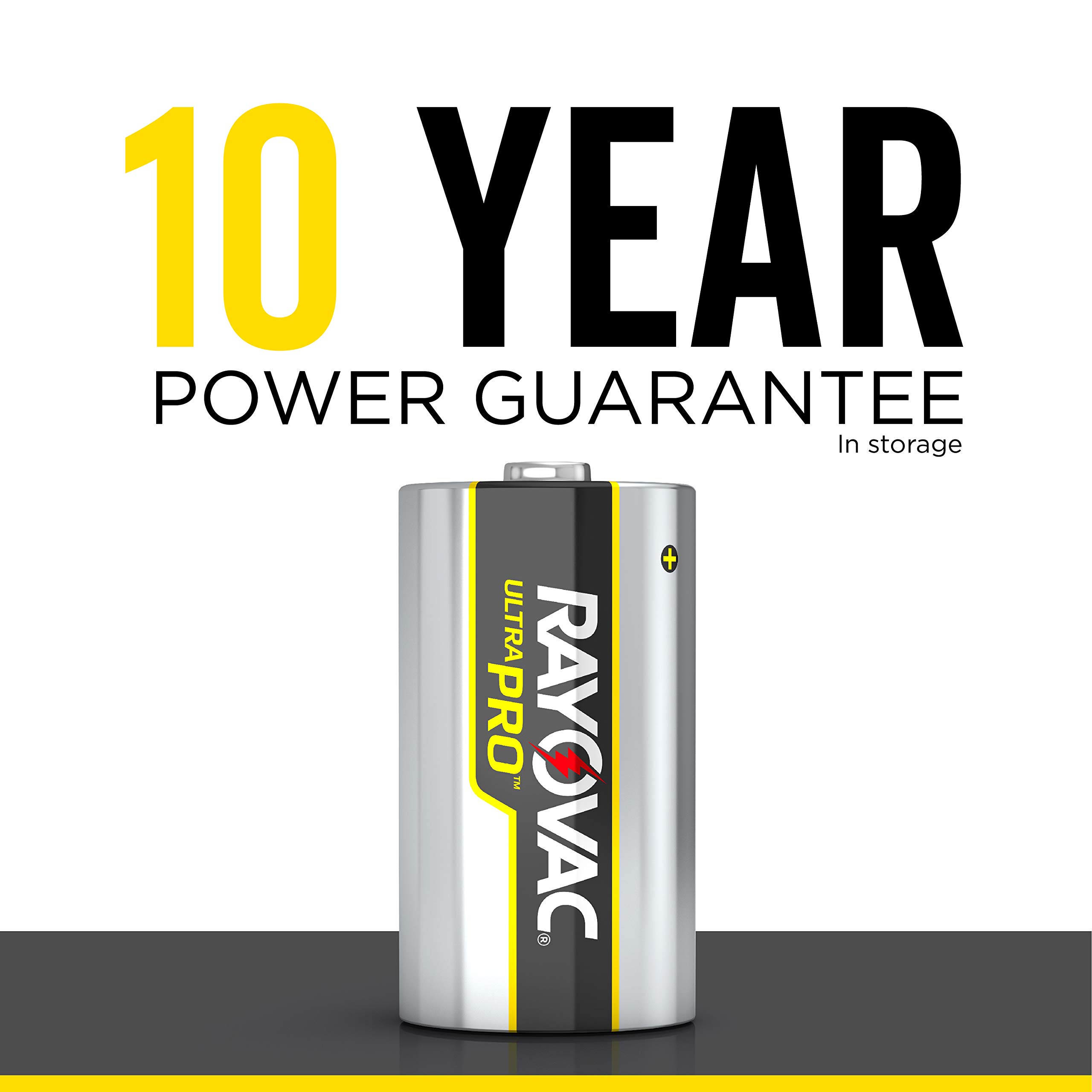 Rayovac C Batteries 12-Pack - Ultra Pro High-Performance C Cell Batteries for Flashlights, Toys, Clocks & Electronic Devices - Long-Lasting Power Supply