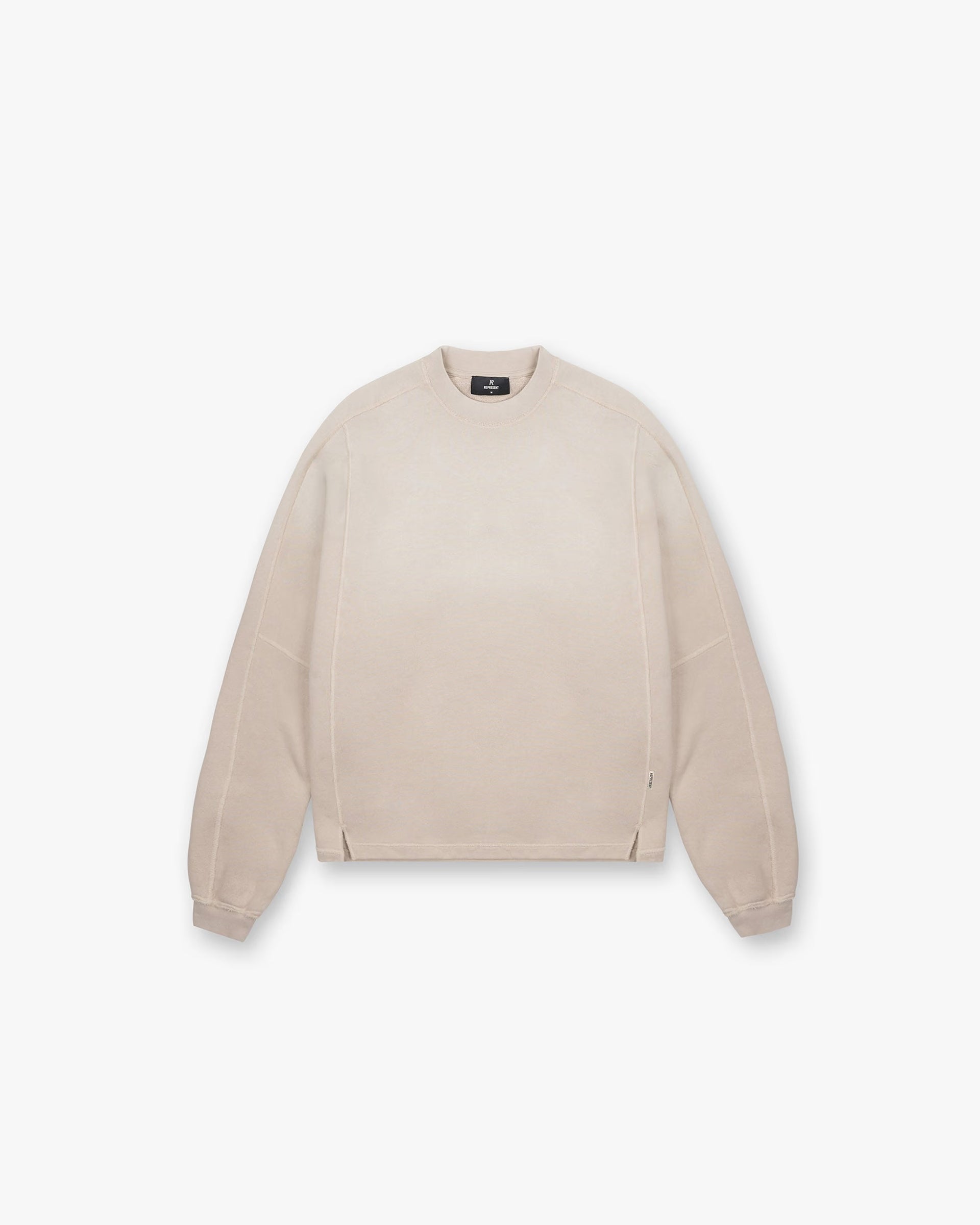 Stepped Hem Sweatshirt in Oat - Trendy Oversized Pullover for Women | Perfect for Casual Outfits, Streetwear & Loungewear
