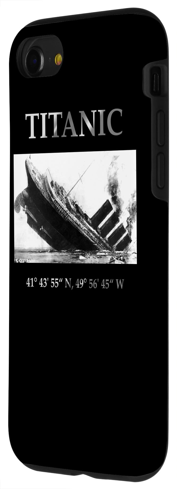 iPhone SE (2020) / iPhone 7 / iPhone 8 Waterproof Case with Titanic GPS Coordinates - Shockproof Protective Cover for Swimming, Hiking & Outdoor Adventures