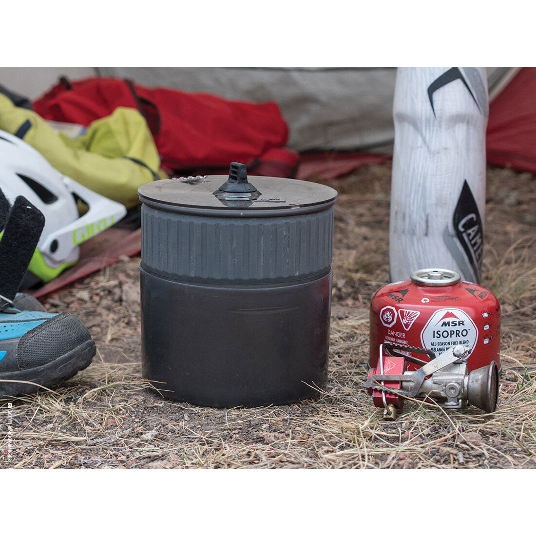 MSR Trail Mini Solo Cook Set - Lightweight Backpacking Pot for Camping, Hiking & Outdoor Cooking | Compact Aluminum Cookware for Solo Adventurers