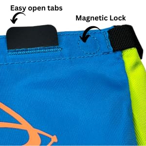 Premium Large Bouldering Chalk Bucket with Open Lock Technology & Magnetic Closure - Expandable Pockets, Includes Bamboo Chalk Brush - Perfect for Rock Climbing, Gym Training, Bouldering & Gymnastics Practice