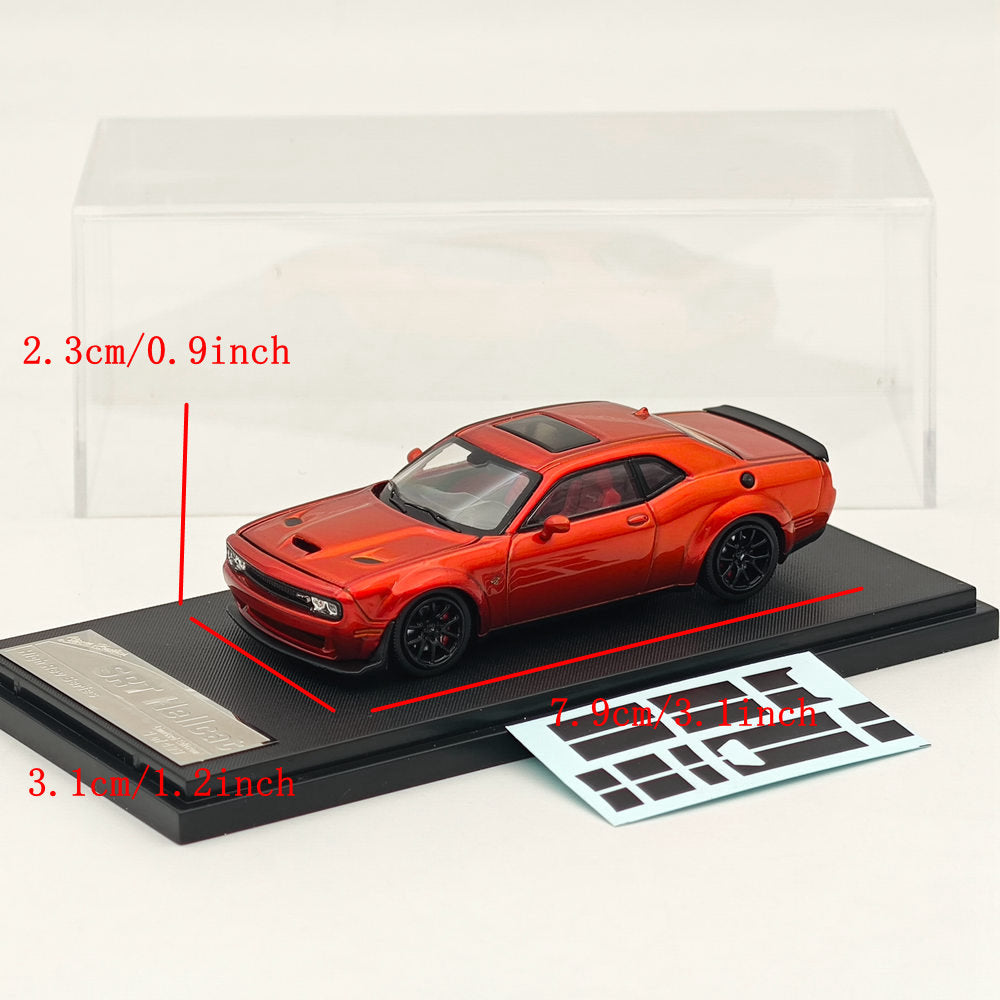 1:64 Scale SH Dodge SRT Hellcat Muscle Car - Orange Diecast Model Toy for Collectors & Racing Enthusiasts | Perfect for Display, Gifts & Car Racing Scenes