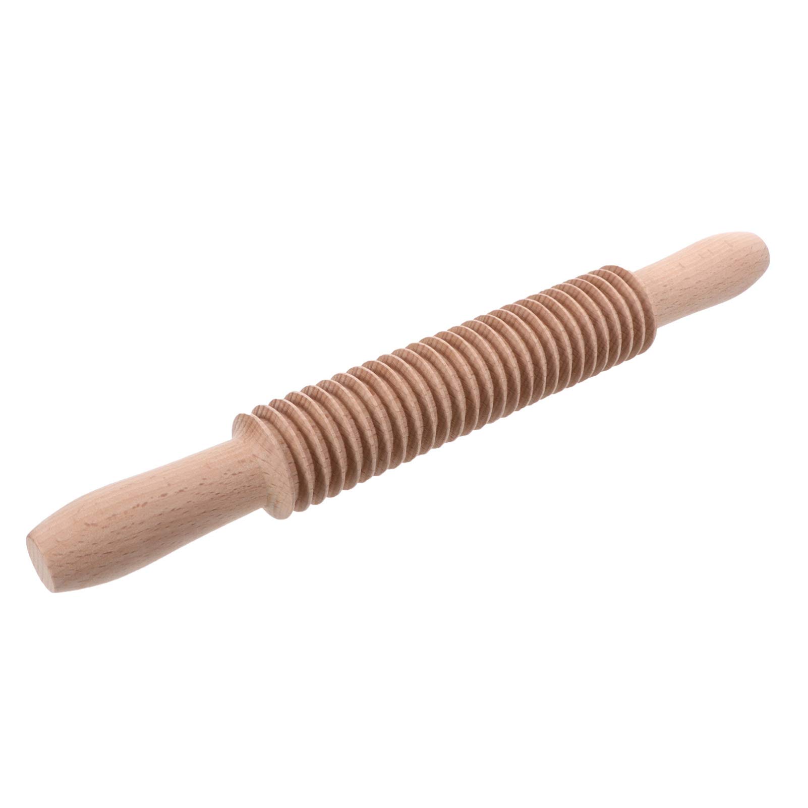 Yardwe Wooden Rolling Pin for Baking - Spiral Threaded Dough Roller for Pie, Pancake, Dim Sum, Pastry & Dessert | Perfect Kitchen Tool for Home Bakers & Cooking Enthusiasts | Ideal for Holiday Baking, DIY Cookies & Homemade Pasta