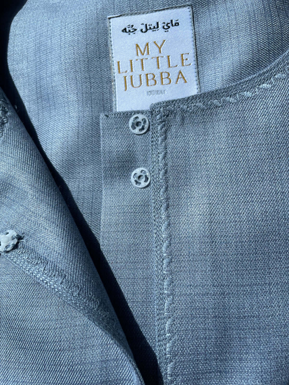 Premium Men's Arctic Blue Cashmere Wool Emirati Thobe - Luxurious Traditional Arabic Robe for Special Occasions & Cultural Events