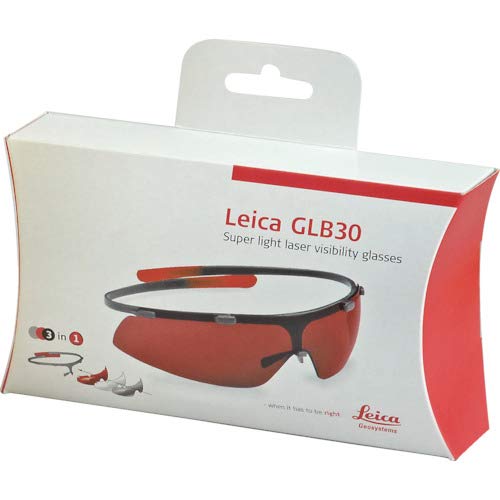 Leica Geosystems DISTO GLB30 Laser Glasses - Red Laser Safety Glasses for Construction, Surveying & DIY Projects - Protect Eyes from Laser Beams During Measurements