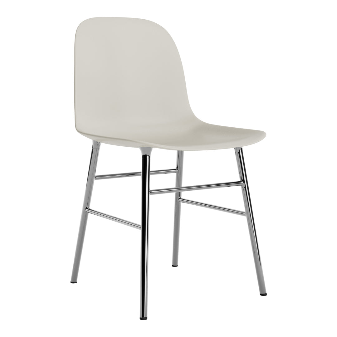 Modern Form Chair with Sturdy Metal Legs - Ergonomic Design for Home, Office & Dining Room Comfort