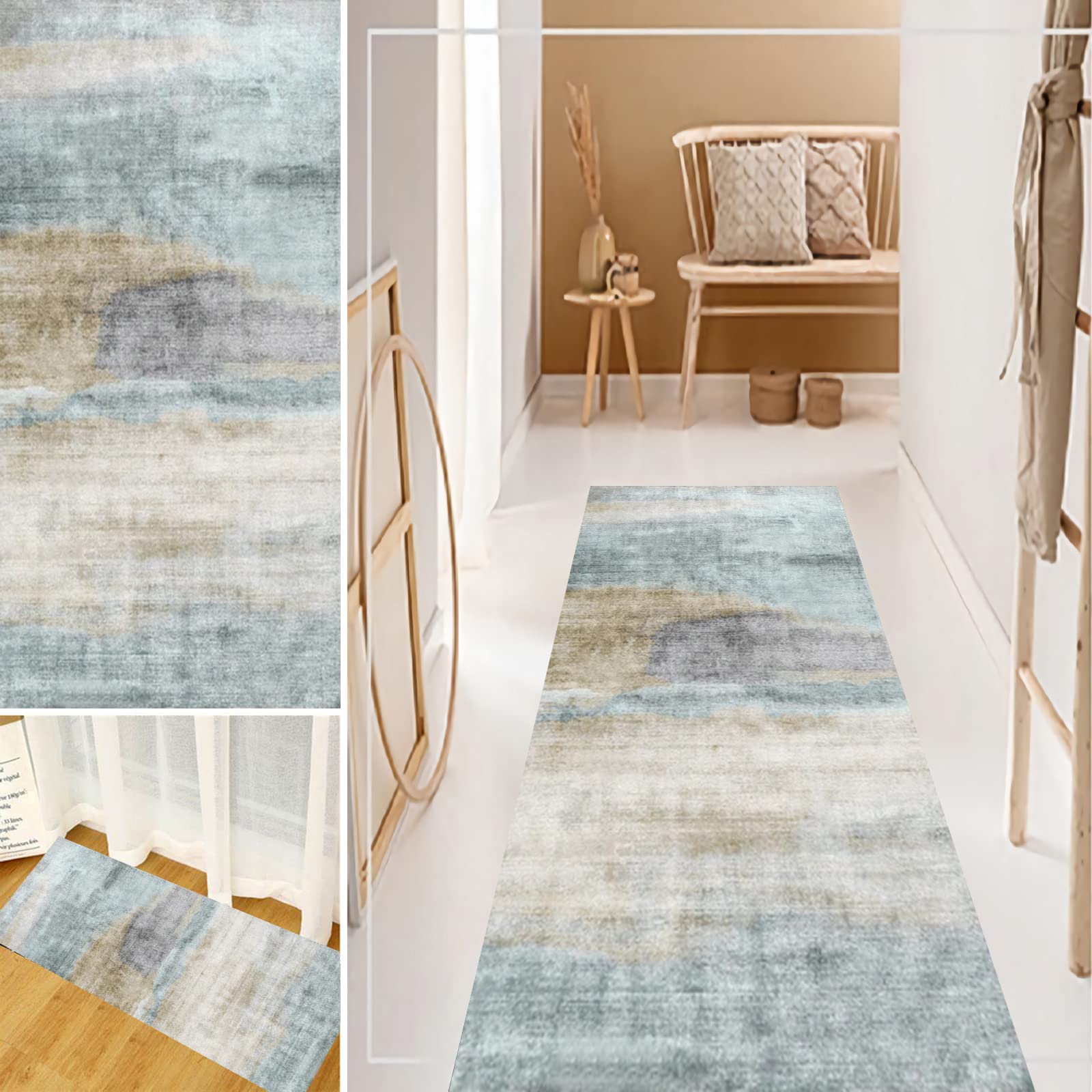 Non-Slip Washable Hallway Runner Rug 1'8