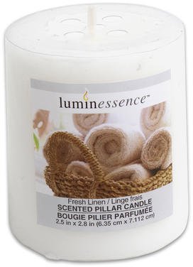 2.8 Inch Fresh Linen Scented Pillar Candles - Pack of 24 for Home Decor, Relaxation & Aromatherapy - Perfect for Living Room, Bedroom, Bathroom and Kitchen