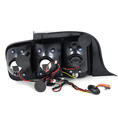 Spec-D Tuning Red Sequential LED Tail Lights for 2005-2009 Ford Mustang - Left & Right Pair Assembly - Upgrade Your Mustang's Rear Style for Night Driving & Car Shows