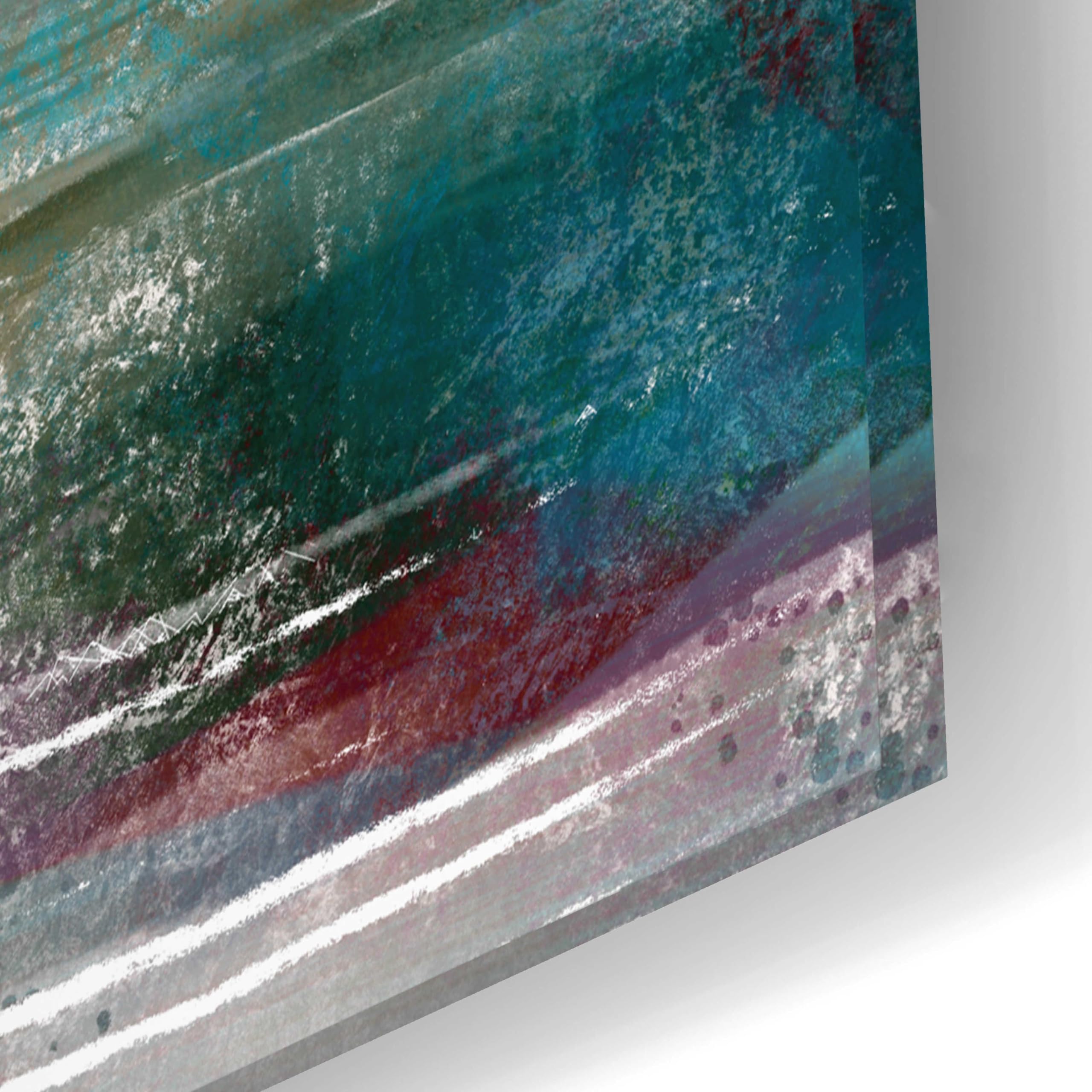 Delores Naskrent 'Water Flow' Acrylic Glass Wall Art - 24x16 Inches Modern Abstract Painting for Living Room, Bedroom & Office Decor