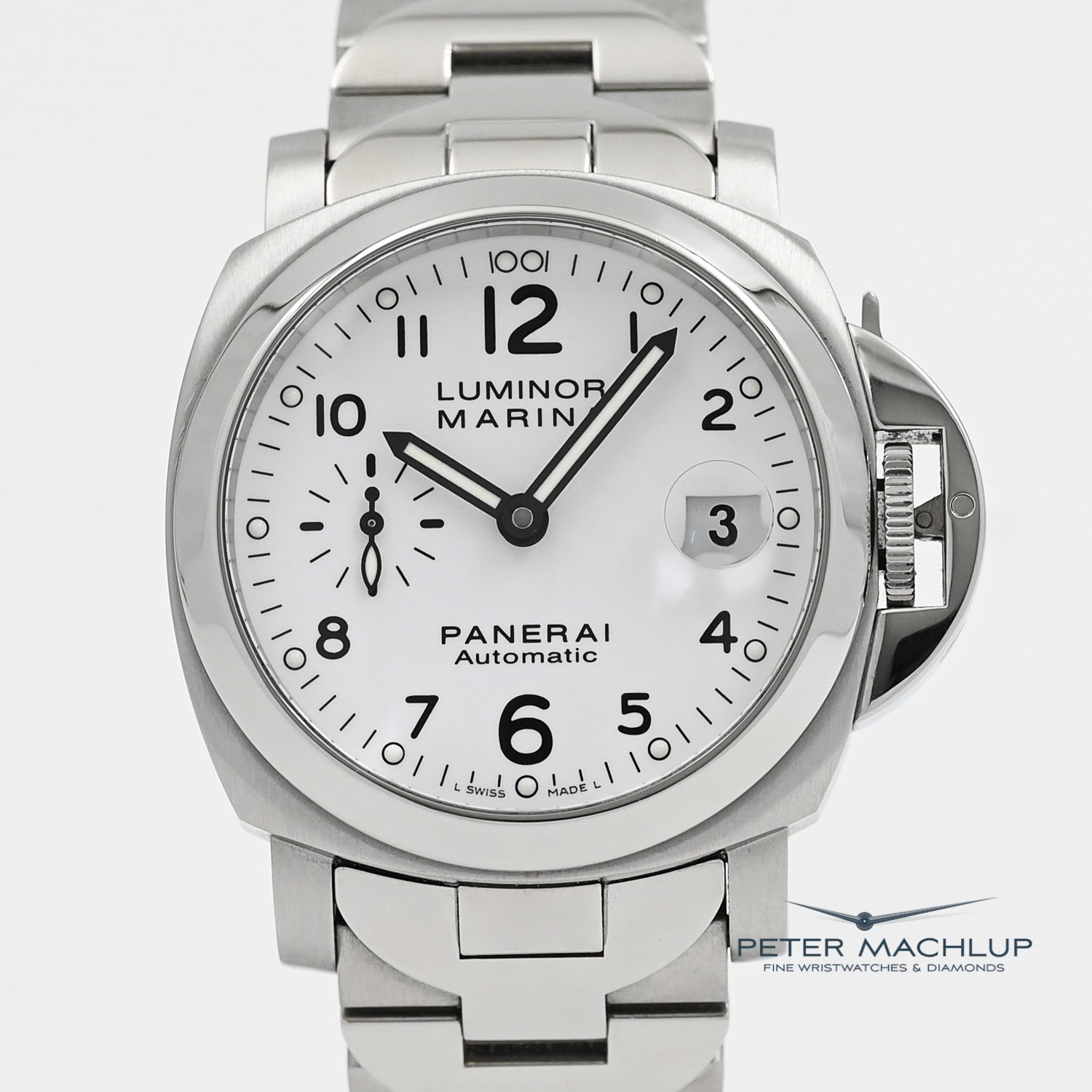 Panerai Luminor Marina 40mm Automatic Men's Watch - Luxury Stainless Steel Dive Watch with Date Function - Perfect for Business, Diving & Formal Occasions