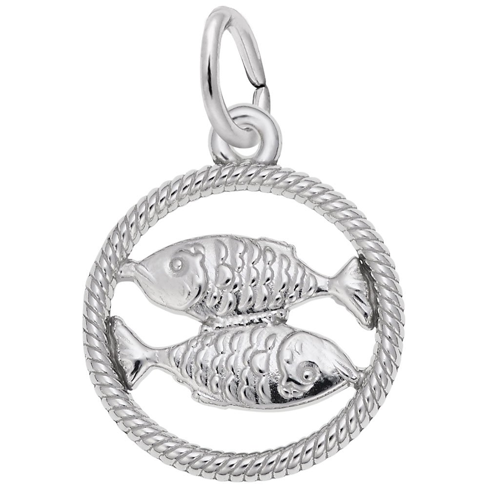 Pisces Zodiac Charm - Sterling Silver Pendant for Bracelets & Necklaces - Perfect for Birthdays, Gifts & Jewelry Making