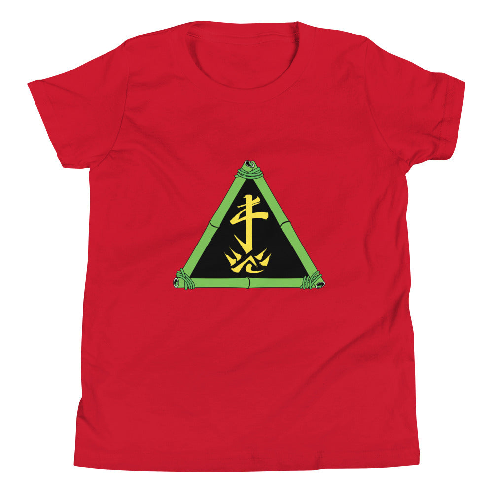 Zoo Jitsu Fighters ZJ Triangle Youth Short Sleeve T-Shirt - Cool Martial Arts Graphic Tee for Kids & Teens - Perfect for Training, School & Casual Wear