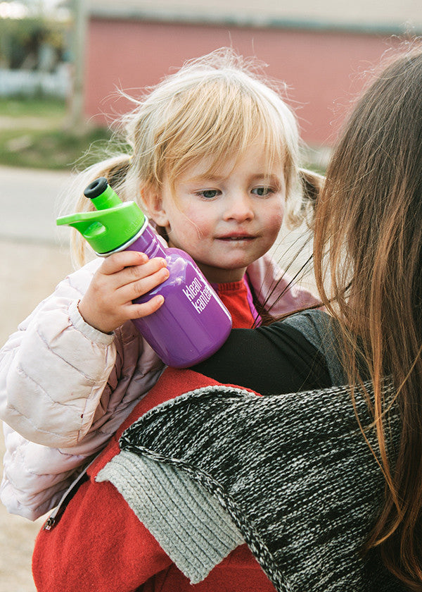 Kid Kanteen 12oz (355mL) Insulated Stainless Steel Water Bottle with Sports Cap - Leakproof & BPA-Free for Kids, School, Sports & Outdoor Activities