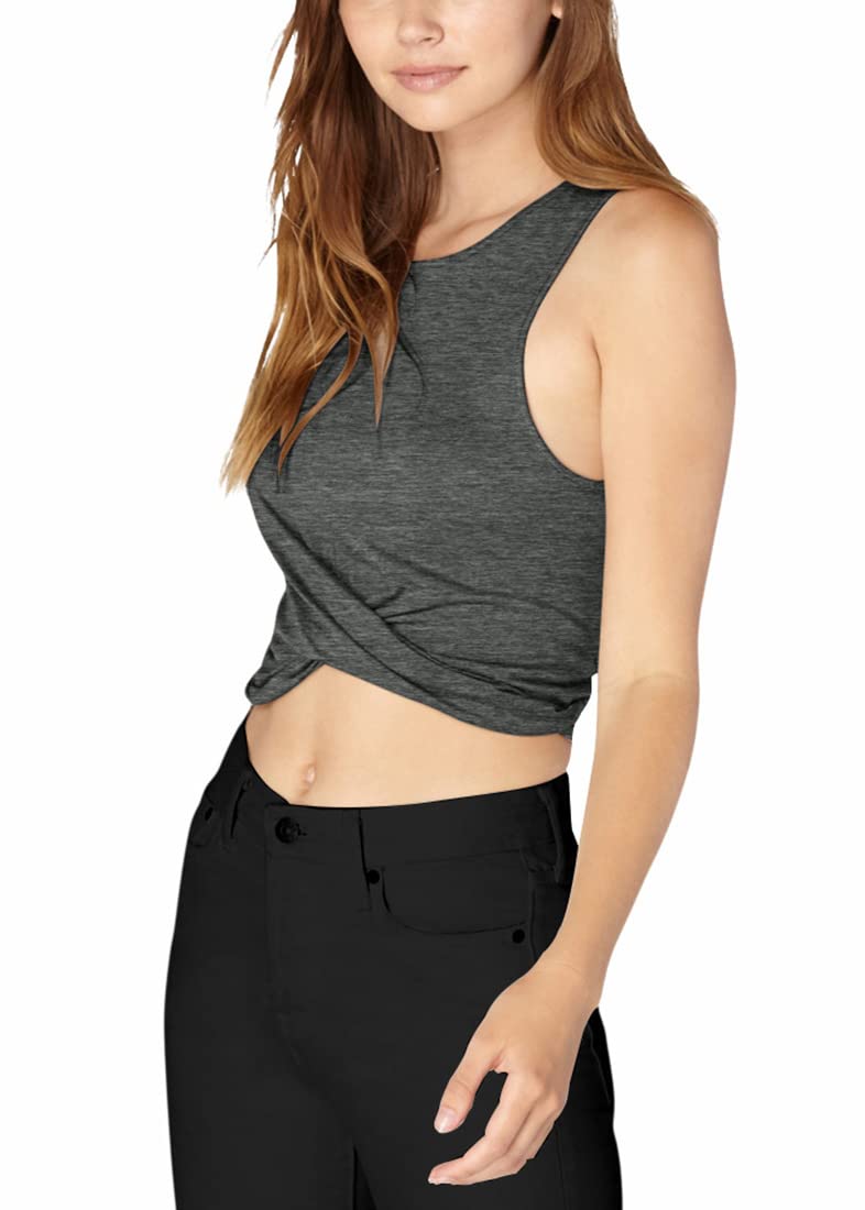 Bestisun Women's Cropped Workout Tops - Flowy Gym Athletic Shirts for Yoga & Exercise | Slim Fit Fitness Apparel for Running, Pilates & Gym Training
