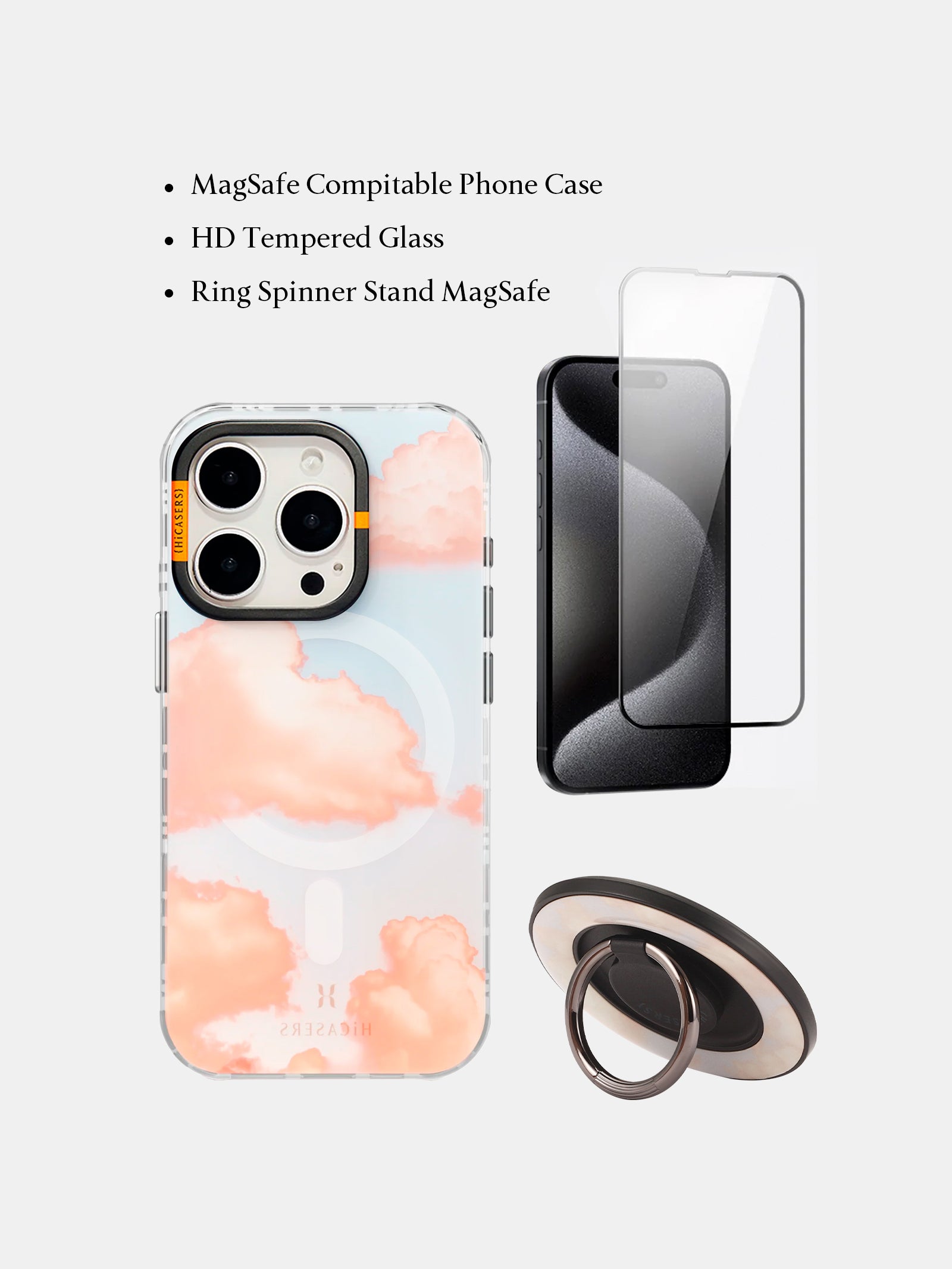 Pink Cloud Iridescent Phone Case - Shimmery Protective Cover for iPhone & Samsung | Perfect for Everyday Use, Parties & Gifts