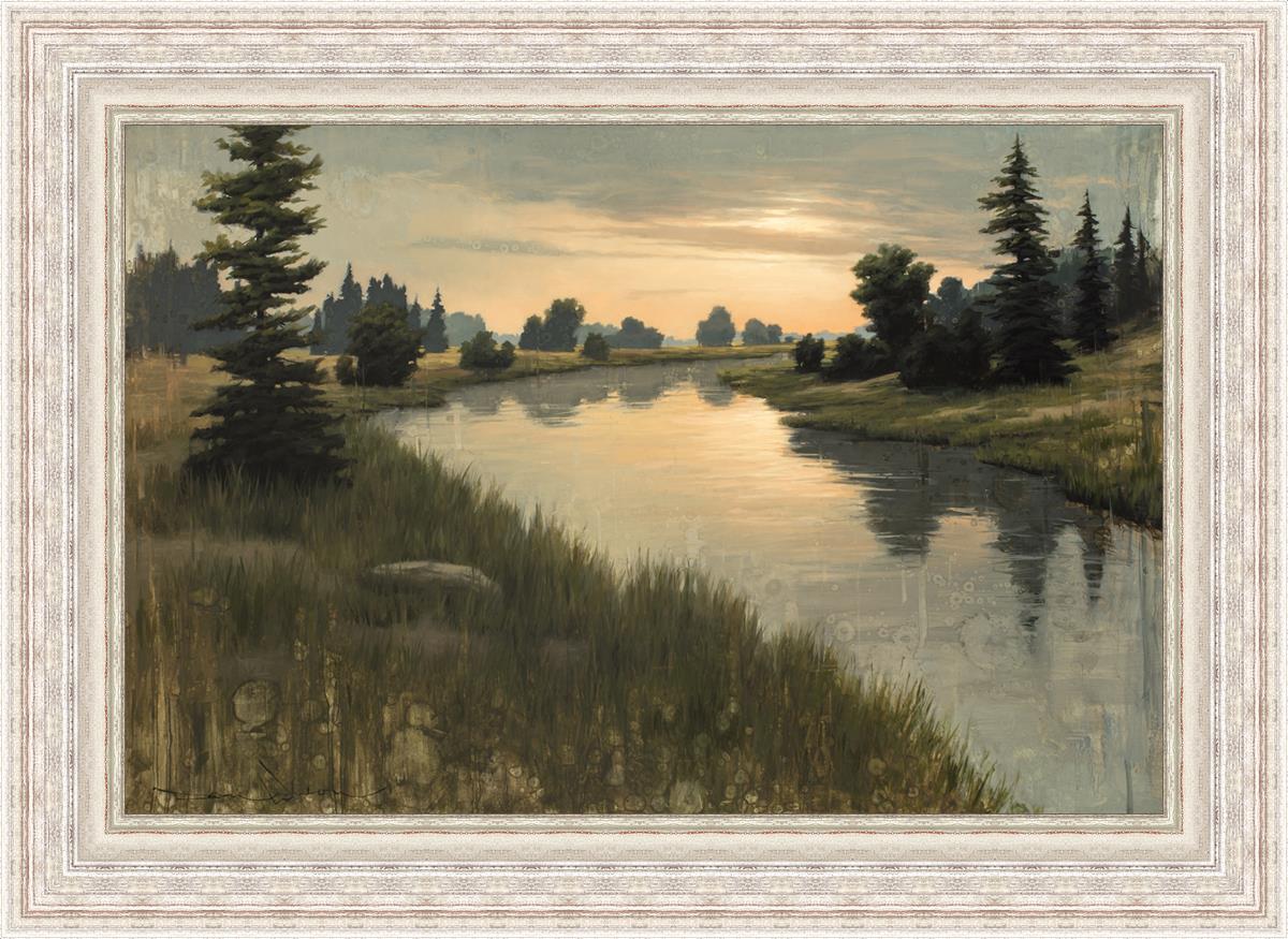 Calming Dusk By Dan Wilson - Relaxing Home Decor Painting for Living Room & Bedroom - Perfect Wall Art for Stress Relief & Meditation Spaces