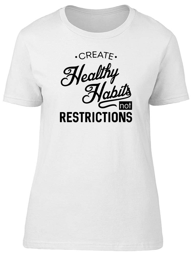 Healthy Habits Women's T-Shirt - Soft Cotton Tee for Yoga, Gym & Everyday Wear