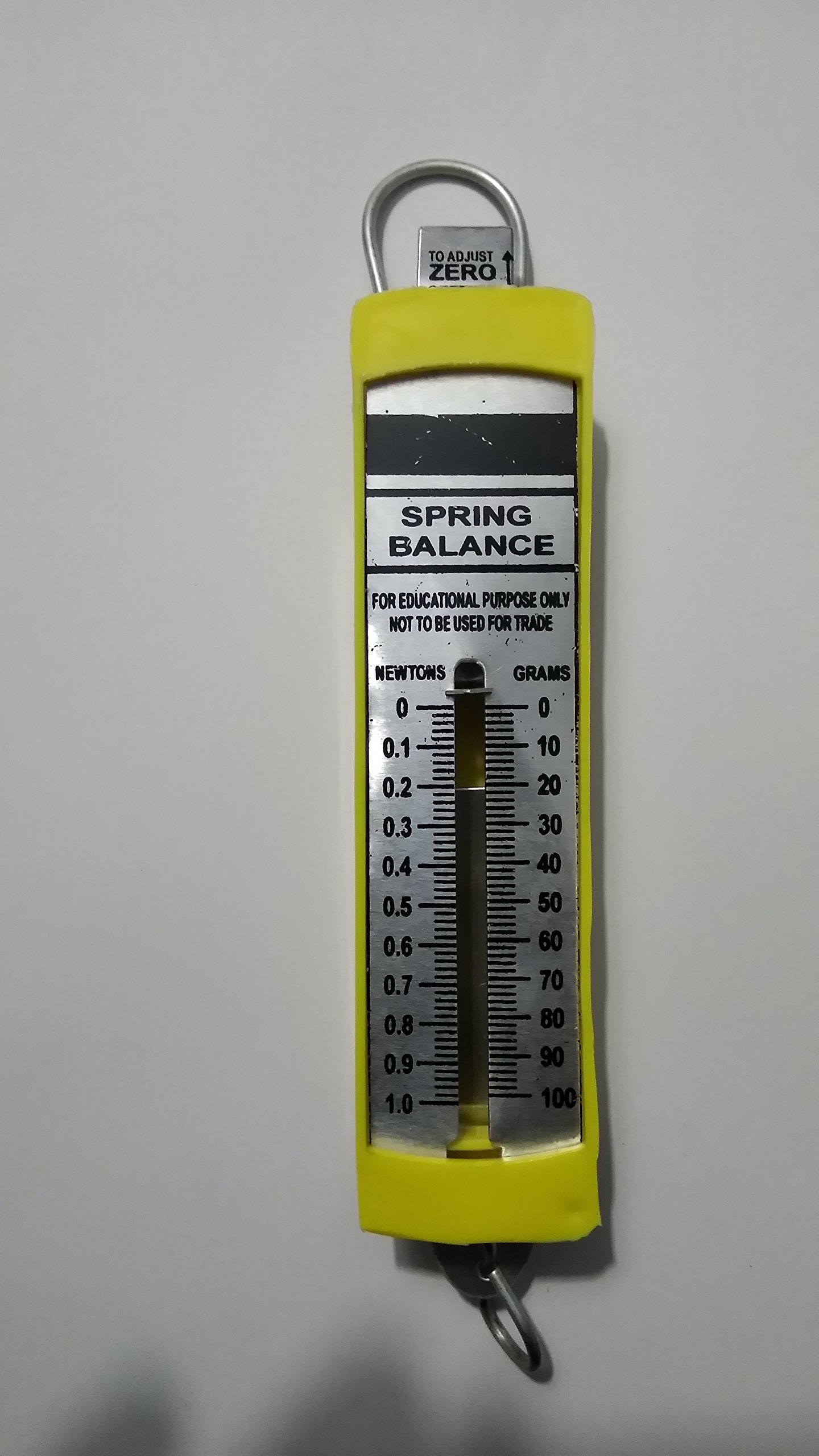 Precision Flat Spring Balance - Dual Transparent Scale for Lab & Kitchen Use, 100g/1N Capacity - Ideal for Science Experiments, Cooking Measurements & Educational Purposes