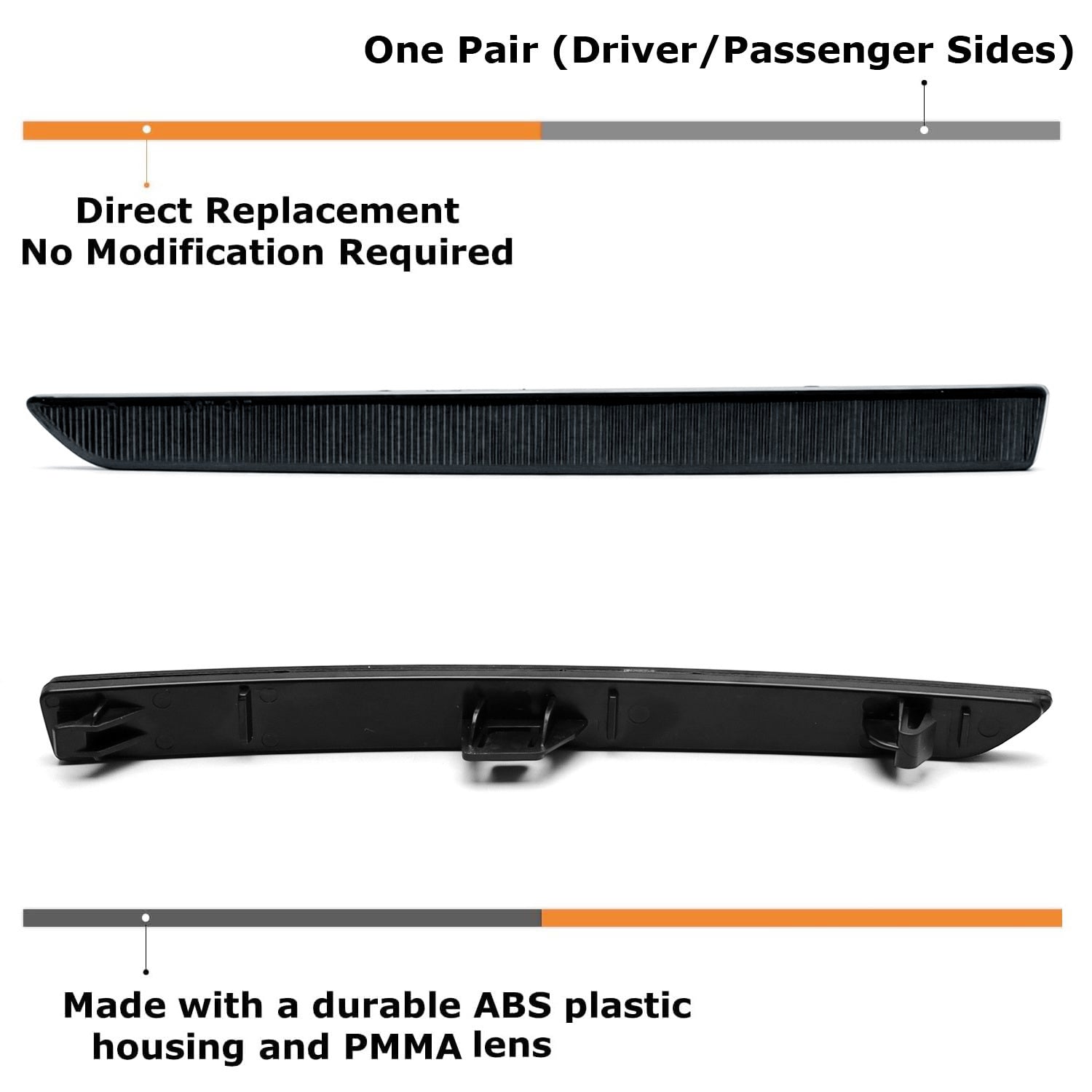 BMW F80 M3 F82 F83 M4 Euro Smoked Lens Rear Bumper Reflector Replacement - Upgrade Your Car's Style & Safety for Night Driving