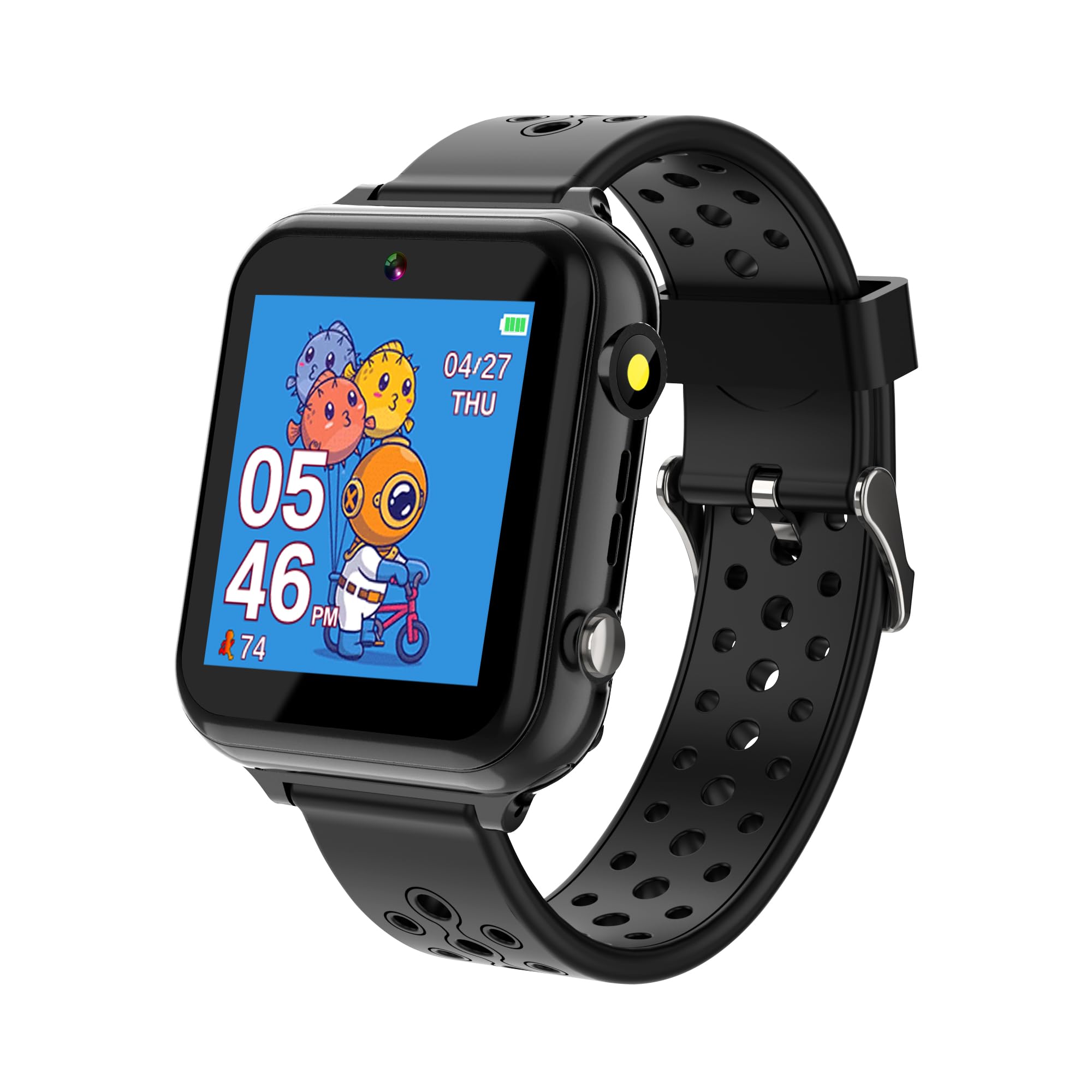 Smart Watch for Kids with SOS Call, 10 Stories & 24 Puzzle Games, Pedometer, Alarm Clock - Best Gift for Boys & Girls Ages 6-12 - Perfect for Birthday, Christmas & Outdoor Adventures