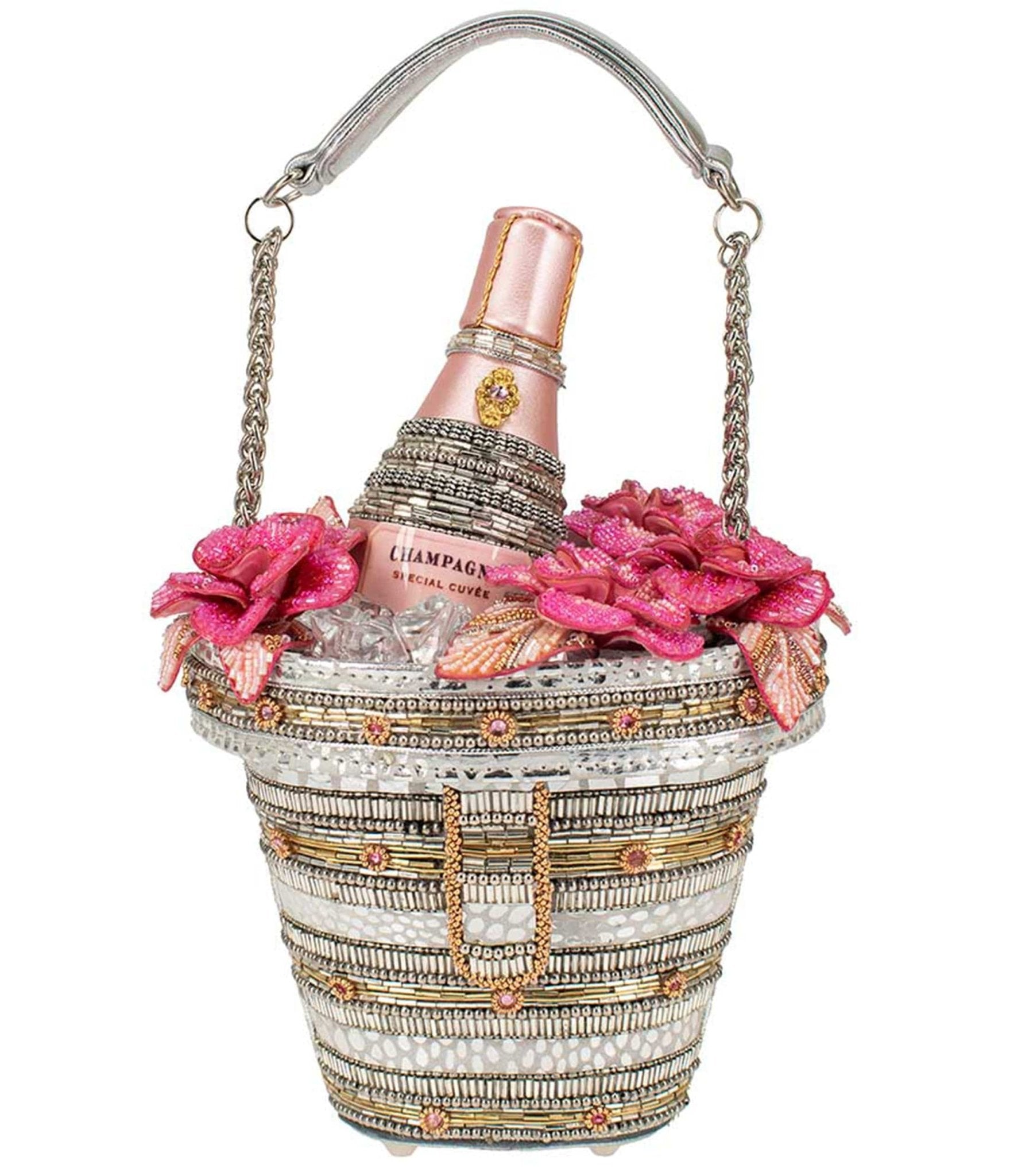 Mary Frances Champagne On Ice Handbag - Elegant Evening Clutch for Parties, Weddings & Special Events