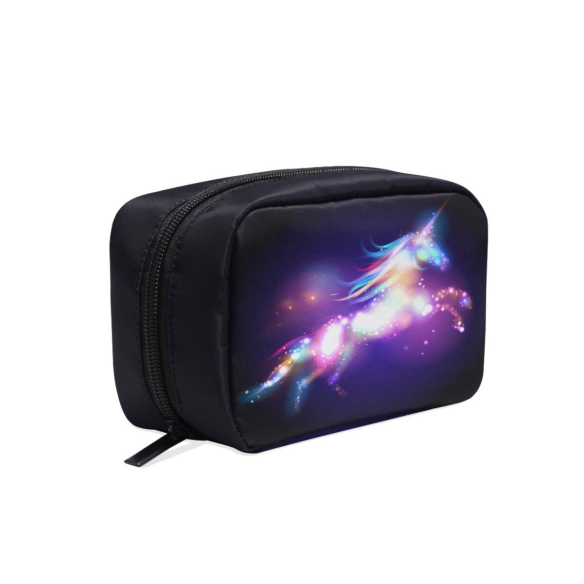 Magic Unicorn Stars Galaxy Makeup Bag - Waterproof Cosmetic Organizer for Women | Travel Toiletry Pouch with Cartoon Animal Design | Perfect for Travel, Gym & Daily Storage (Pink)